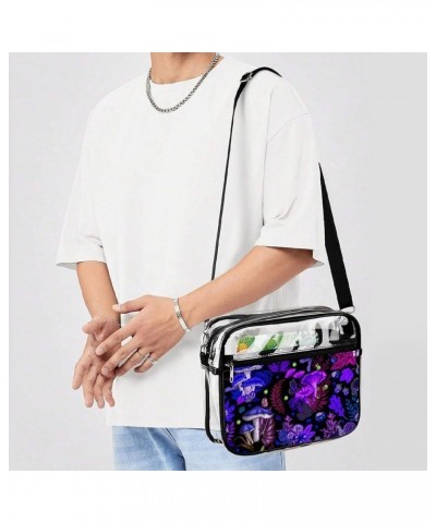 Clear Crossbody Bag Stadium Approved, Clear Bag for Women Men Transparent Crossbody Purse for Concerts Sports Pattern (30) $1...