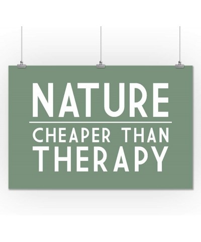 Nature Cheaper Than Therapy, Simply Said (24x36 Giclee Gallery Art Print, Vivid Textured Wall Decor) $26.99 Totes