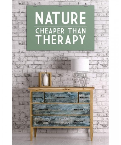 Nature Cheaper Than Therapy, Simply Said (24x36 Giclee Gallery Art Print, Vivid Textured Wall Decor) $26.99 Totes