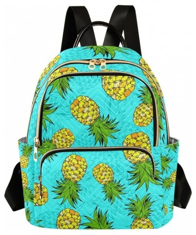 Pineapple Pattern Backpack for Women Shoulder Bag Lightweight Mini Backpack Casual Daypack for Travel Mini(10.23'' x 5.11'' x...