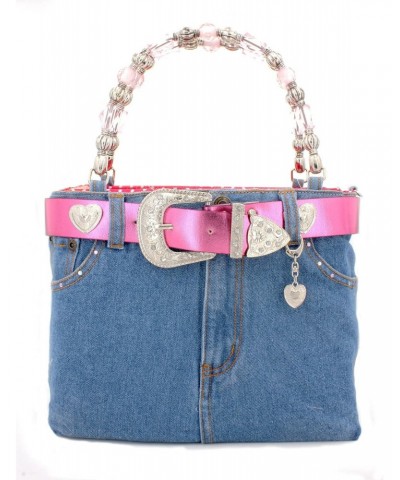 Jean Purse w/Belt Buckle - BG-BJ119MPK Pink $29.16 Handbags