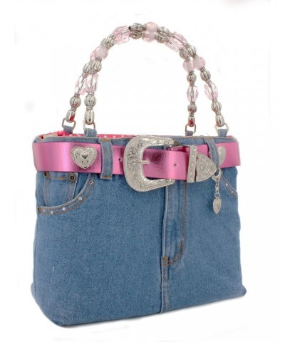 Jean Purse w/Belt Buckle - BG-BJ119MPK Pink $29.16 Handbags