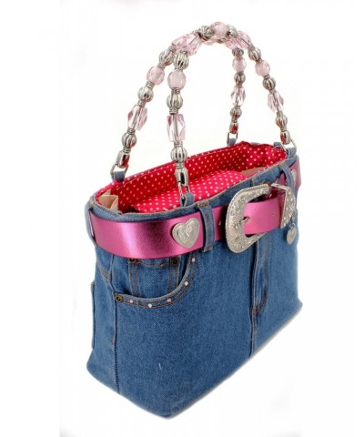 Jean Purse w/Belt Buckle - BG-BJ119MPK Pink $29.16 Handbags