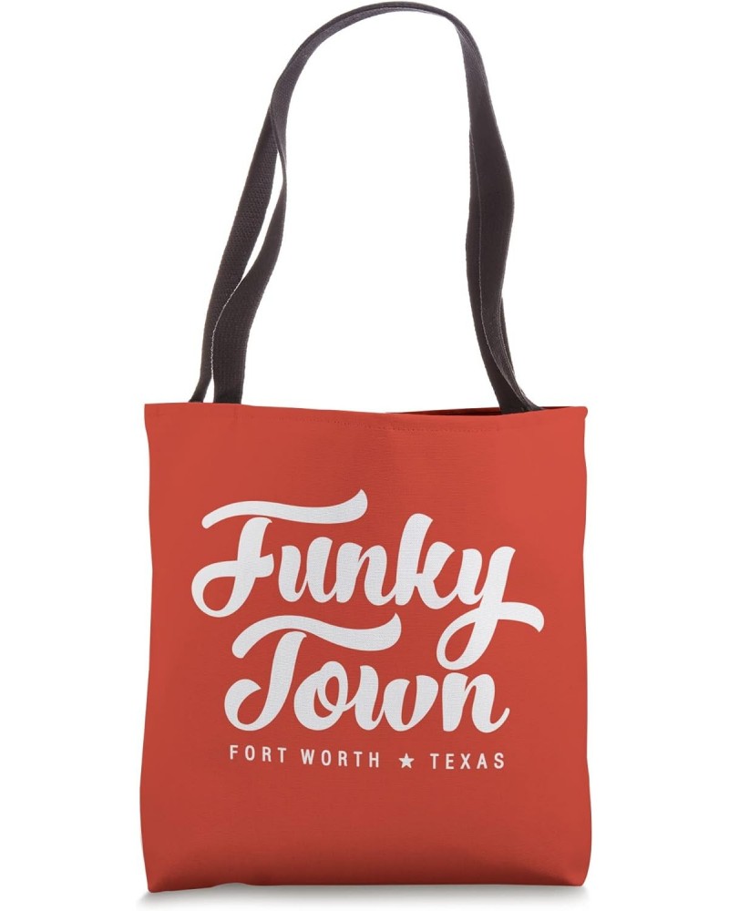 FUNKY TOWN Fort Worth TX Script Design Tote Bag $10.60 Totes