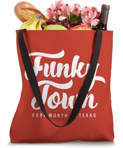 FUNKY TOWN Fort Worth TX Script Design Tote Bag $10.60 Totes