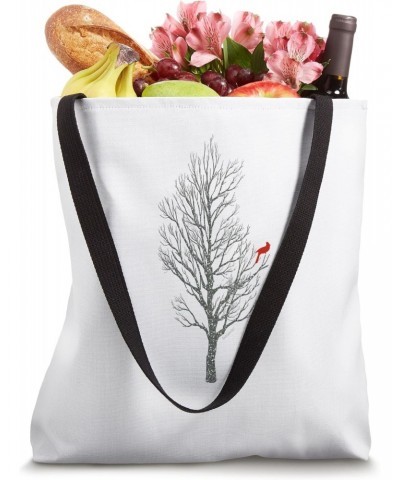 Winter Tree w/ Cardinal Bird Holiday Christmas Tote Bag $11.25 Totes