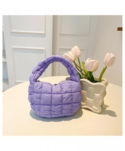 Trendy Mini Cloud Handbag Soft and Comfortable Phone Purse Perfect for Fall and Winter Purple $7.79 Shoulder Bags