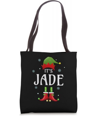 It's Jade Elf Funny Personalized Name Christmas Jade Xmas Tote Bag $11.89 Totes