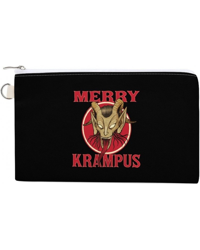 Merry Krampus Canvas Wallet Slim Wristlets Bag Credit Card Clutch Purses $11.82 Wallets