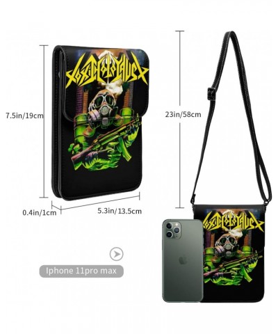 Toxic Holocaust From The Ashes Of Nuclear Destruction Small Fashion Crossbody Bag Cell Phone Purse Pu Leather Outdoor Shoulde...