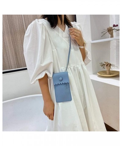 Fashion Women Solid Color Handbag Phone Bag Shoulder Bag Messenger Bag Cute Shoulder Bag (Blue, One Size) $6.70 Shoulder Bags