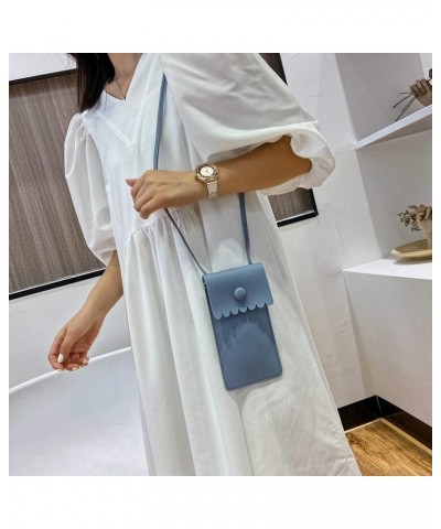 Fashion Women Solid Color Handbag Phone Bag Shoulder Bag Messenger Bag Cute Shoulder Bag (Blue, One Size) $6.70 Shoulder Bags