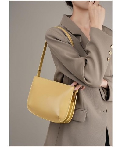 Leather Small Crossbody Bag for Women Purse Handbag Satchel Shoulder Bags Wristlet Clutch Yellow $33.75 Satchels