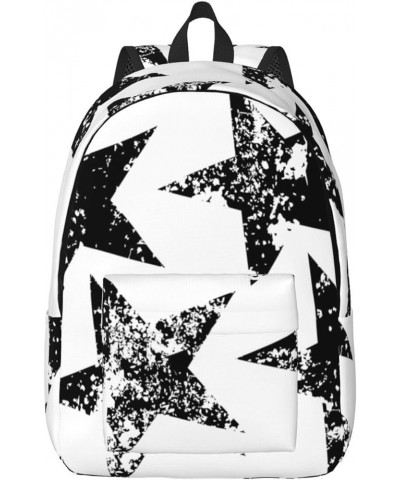 Star Print Lightweight Travel Canvas Backpack Casual Daypack For Men Women Work, Sports, Beach Black Small $25.47 Backpacks