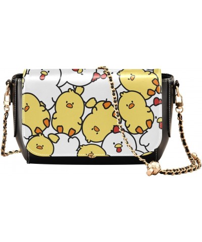 Farmhouse Chicken Rooster Crossbody bags for Women Small Crossbody Purses with Chain Strap Shoulder Bag Cross Body Purse for ...