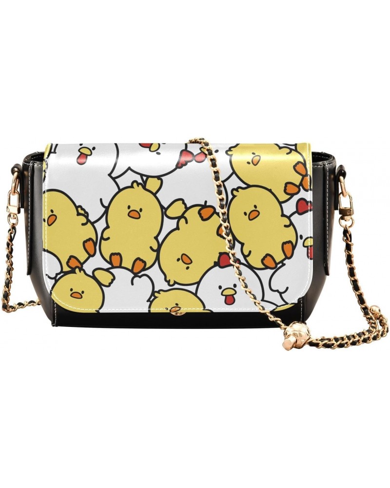 Farmhouse Chicken Rooster Crossbody bags for Women Small Crossbody Purses with Chain Strap Shoulder Bag Cross Body Purse for ...