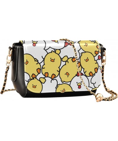 Farmhouse Chicken Rooster Crossbody bags for Women Small Crossbody Purses with Chain Strap Shoulder Bag Cross Body Purse for ...