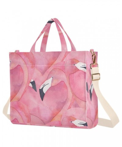 Pink Flamingos Lovers Women's Tote Bag Satchel Handbag with Adjustable Shoulder Strap for Work College Travel $15.67 Totes