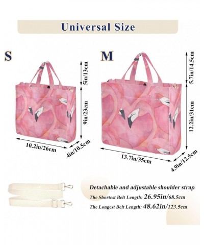 Pink Flamingos Lovers Women's Tote Bag Satchel Handbag with Adjustable Shoulder Strap for Work College Travel $15.67 Totes