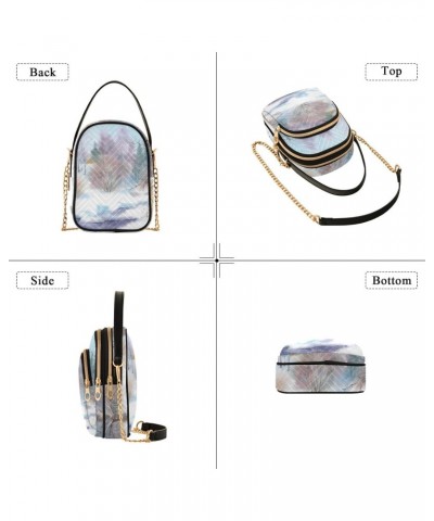 Rustic Winter Landscape Watercolor Womens Sling Backpack Crossbody Chain Shoulder Bags Waist Packs Multipurpose Handbags for ...