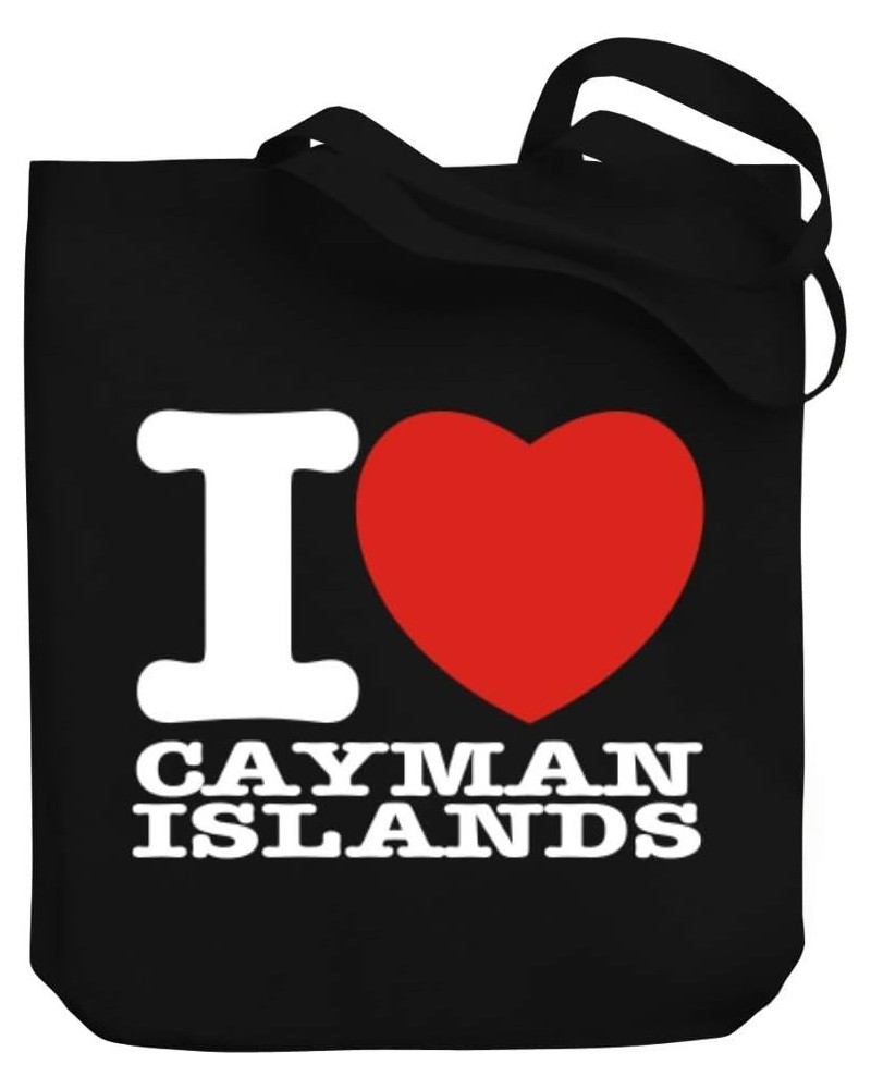 I love Cayman Islands Bold Font Canvas Tote Bag 10.5" x 16" x 4 $23.99 Totes