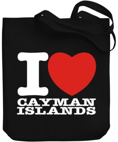 I love Cayman Islands Bold Font Canvas Tote Bag 10.5" x 16" x 4 $23.99 Totes