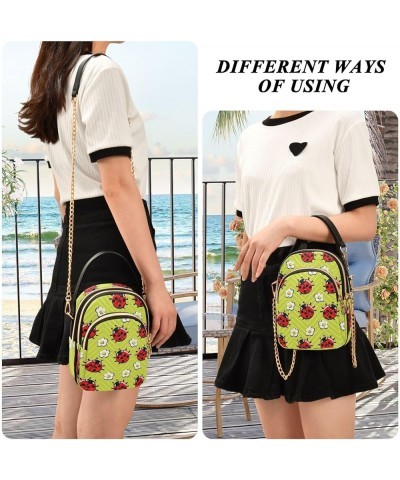 Crossbody Bags for Women Green Spiders Quilted Chain Crossbody Purses Trendy Cross Body Phone Purse Handbag Color 14 $12.74 C...