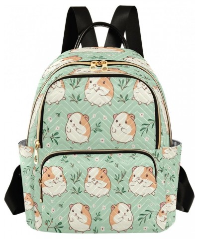 Cartoon Hamster Leaves Women Backpack Purse Ladies Fashion Designer Shoulder Bag Travel Bag $13.77 Backpacks