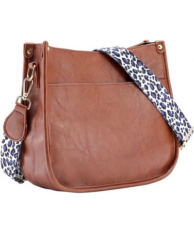 Fashion Shoulder Bag Purse with Adjustable Strap Women Leopard Guitar Strap Crossbody Bag Solid Color Leather Purse Green $11...