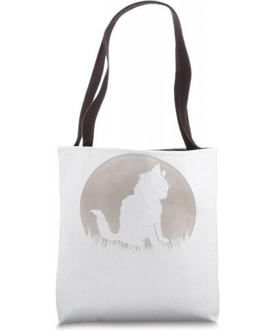 Cat In Moonlight Tote Bag $13.80 Totes