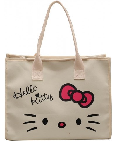 Cute Kitty Cat Tote Bag, Canvas Shopping Bag Tote Purse Shoulde Bag for Grocery Birthday Gift B_whitw $19.23 Totes