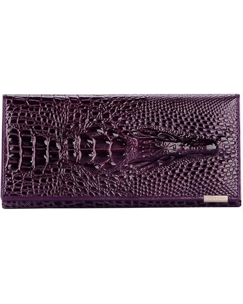 Women Long Envelope Wallet Handbag Purse Fashion Designer Card Holder Gradient Color Organize Bag (1190 Khaki) 1190 Purple $1...