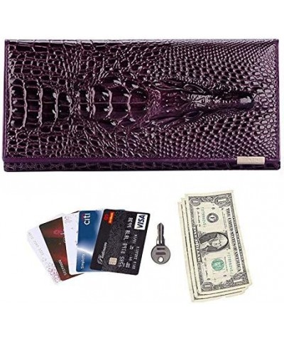 Women Long Envelope Wallet Handbag Purse Fashion Designer Card Holder Gradient Color Organize Bag (1190 Khaki) 1190 Purple $1...