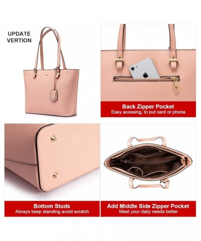 Purses and Handbags for Women Fashion Tote Bags Shoulder Bag Top Handle Satchel Bags 3pcs-chic Pink $20.64 Totes