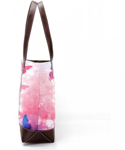 The Tote Bag For Women,Tote Bag With Zipper,Canvas Tote Bag,Butterfly Pattern Flowers Handbags $25.67 Totes