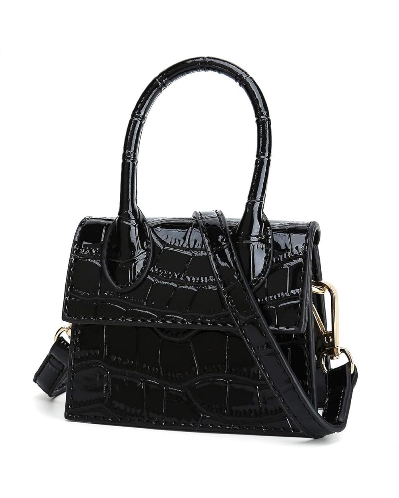 Mini Purse for Women, Mini Bag with Crocodile Pattern Black Crocodile Pattern $11.45 Crossbody Bags