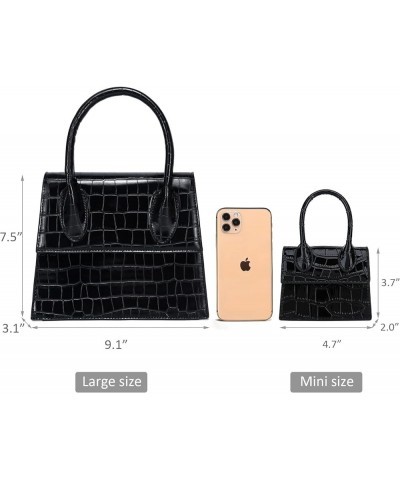 Mini Purse for Women, Mini Bag with Crocodile Pattern Black Crocodile Pattern $11.45 Crossbody Bags