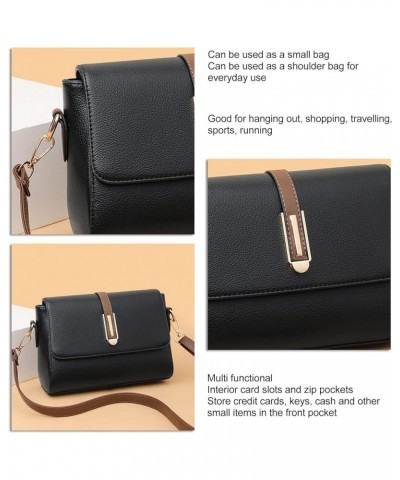 PU Leather Shoulder Bag Soft Multi Functional Large Capacity Women Purse Shoulder Bag for Wandering Shopping Black $10.85 Sho...