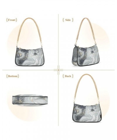 Marble Shoulder Bag for Women Clutch Shoulder Purse Chain Bag Women's Tote Hobo Handbags for Women Traveling Multi04 $15.00 S...