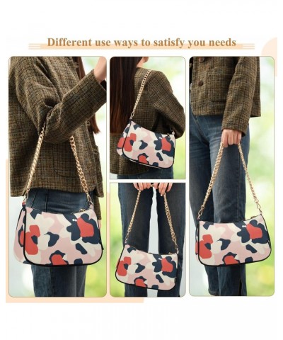 Crossbody Bags for Women Shoulder Purse Flower Leopard Pattern Handbags Stylish Clutch Purse with Chain Strap $12.60 Totes