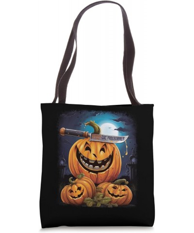 CNC Programmer Funny Halloween Fun Pun Spooky Tote Bag $15.29 Totes