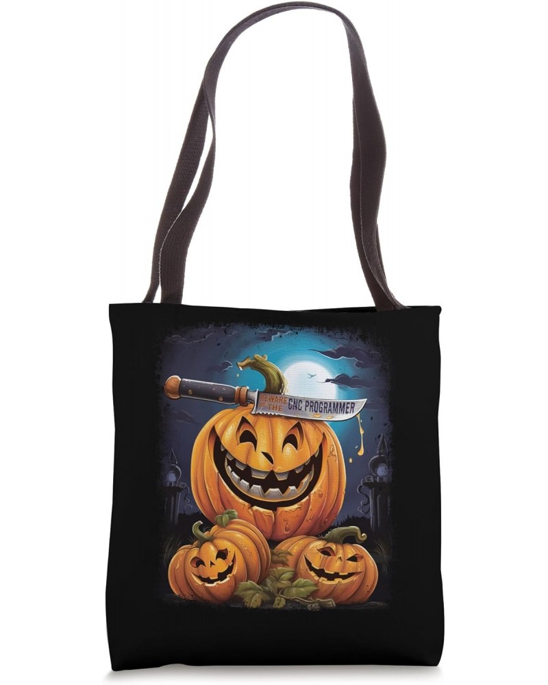 CNC Programmer Funny Halloween Fun Pun Spooky Tote Bag $15.29 Totes