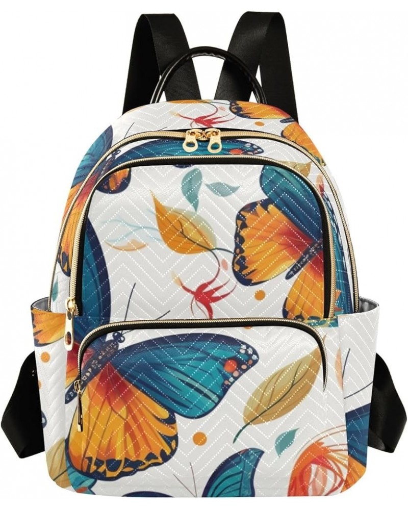 Butterfly Leaf Fashion Backpack Purse Ladies Fashion Rucksack Travel Shoulder Bag Casual Daily Backpack Work Bag Small $19.97...