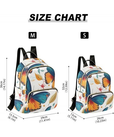 Butterfly Leaf Fashion Backpack Purse Ladies Fashion Rucksack Travel Shoulder Bag Casual Daily Backpack Work Bag Small $19.97...