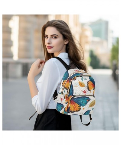 Butterfly Leaf Fashion Backpack Purse Ladies Fashion Rucksack Travel Shoulder Bag Casual Daily Backpack Work Bag Small $19.97...