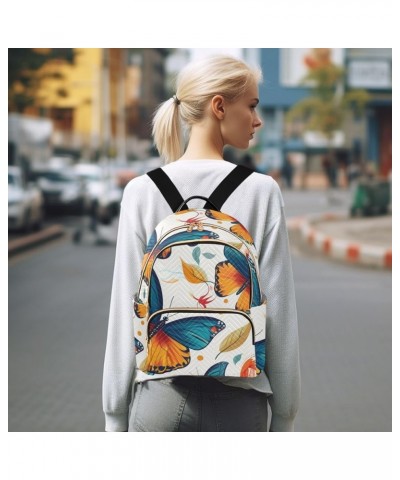 Butterfly Leaf Fashion Backpack Purse Ladies Fashion Rucksack Travel Shoulder Bag Casual Daily Backpack Work Bag Small $19.97...