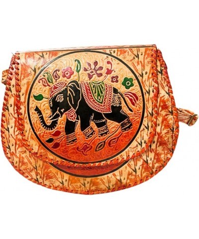 REONNDARLING Genuine Leather Multi Color Cross Body Bag With Elephant Print for Womens With Adjustable Strap, Multicolour $40...