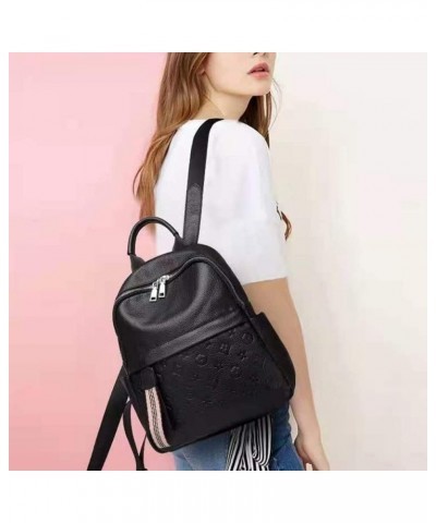 Women's Fashion Backpack Multipurpose Design Leather Backpack Rucksack Retro Casual Handbags Work Bag $31.19 Backpacks