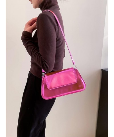 Women's Shoulder Purse Laser Bag Y2K Clutch Bag Chic Handbag Shoulder Bag A-pink $11.00 Shoulder Bags