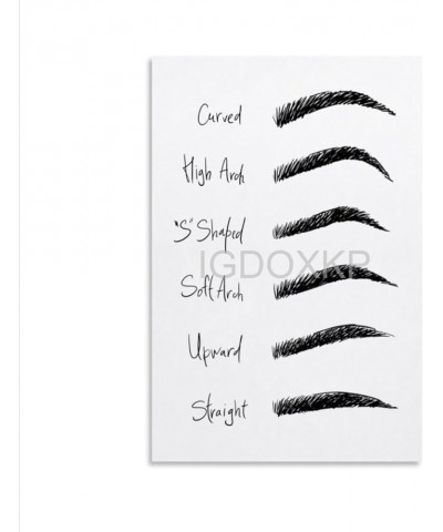 Eyebrow Beauty Poster Eyebrow Shape Guide Chart Poster Beauty Salon Art Aesthetic Poster (4) Canvas Poster Wall Art Decor Pri...